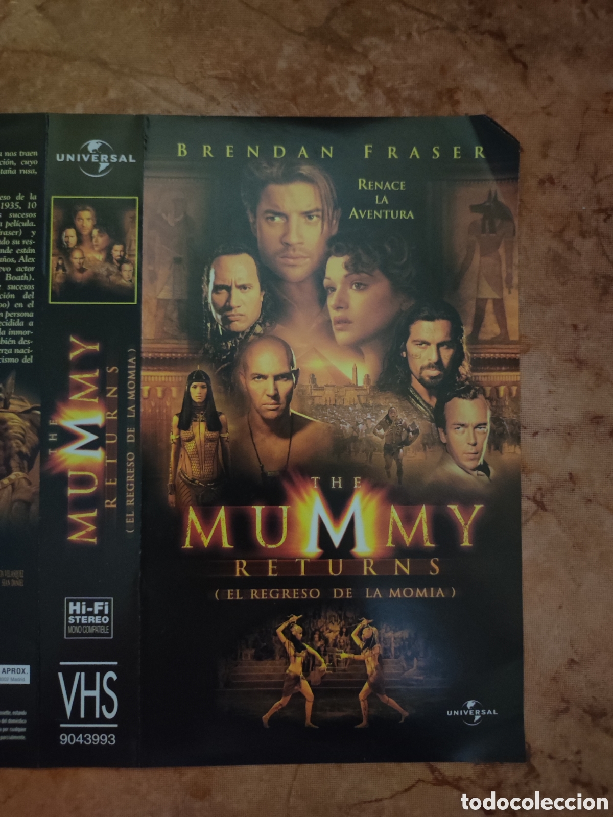 Cine: Car&aacute;tula VHS pel&iacute;cula the mummy