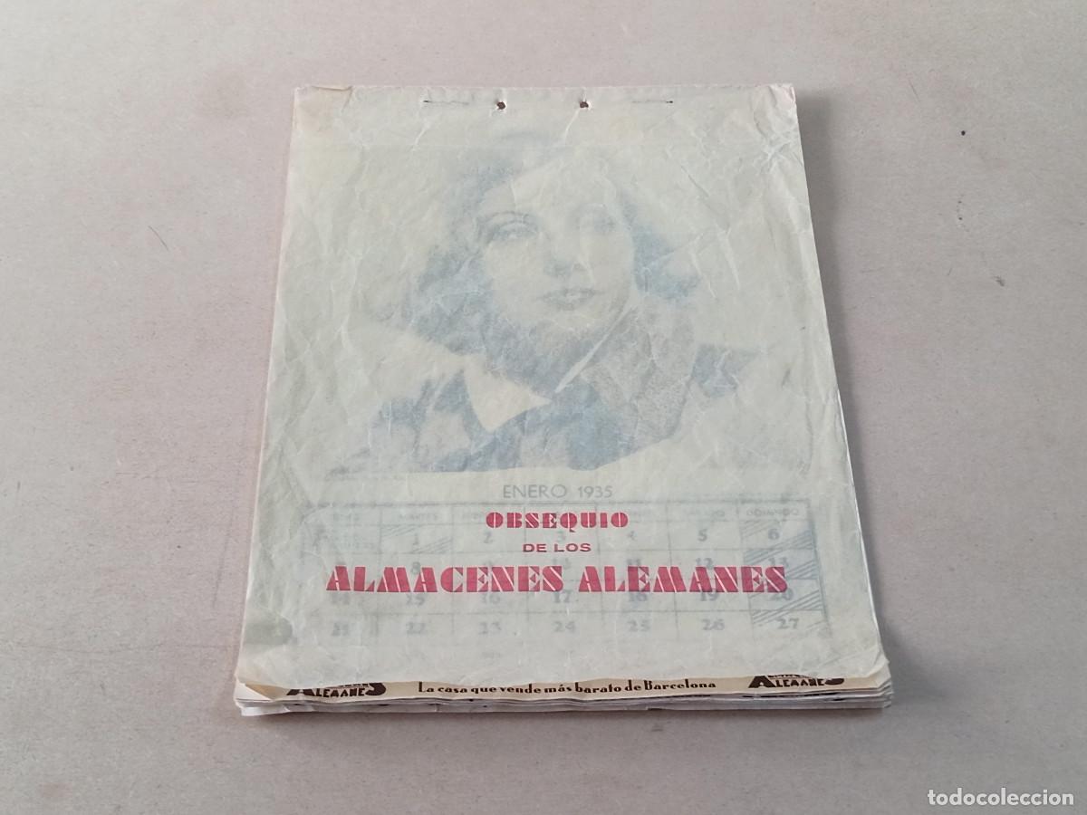 Cine: CALENDARIO ALMACENES ALEMANES 1935 - ARTISTAS DE CINE