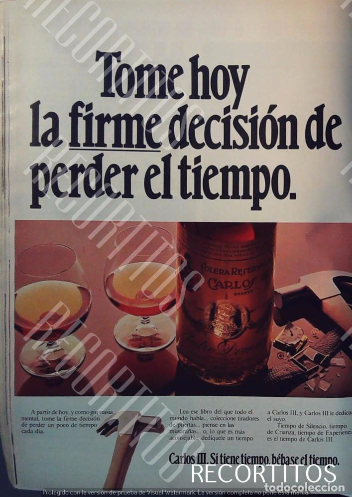 Cine: CARLOS III BRANDY ANUNCIO PUBLICIDAD