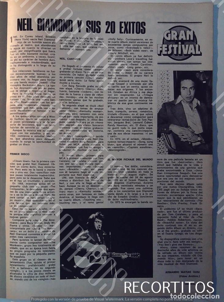 Cin&eacute;ma: NEIL DIAMOND Y SUS 20 EXITOS