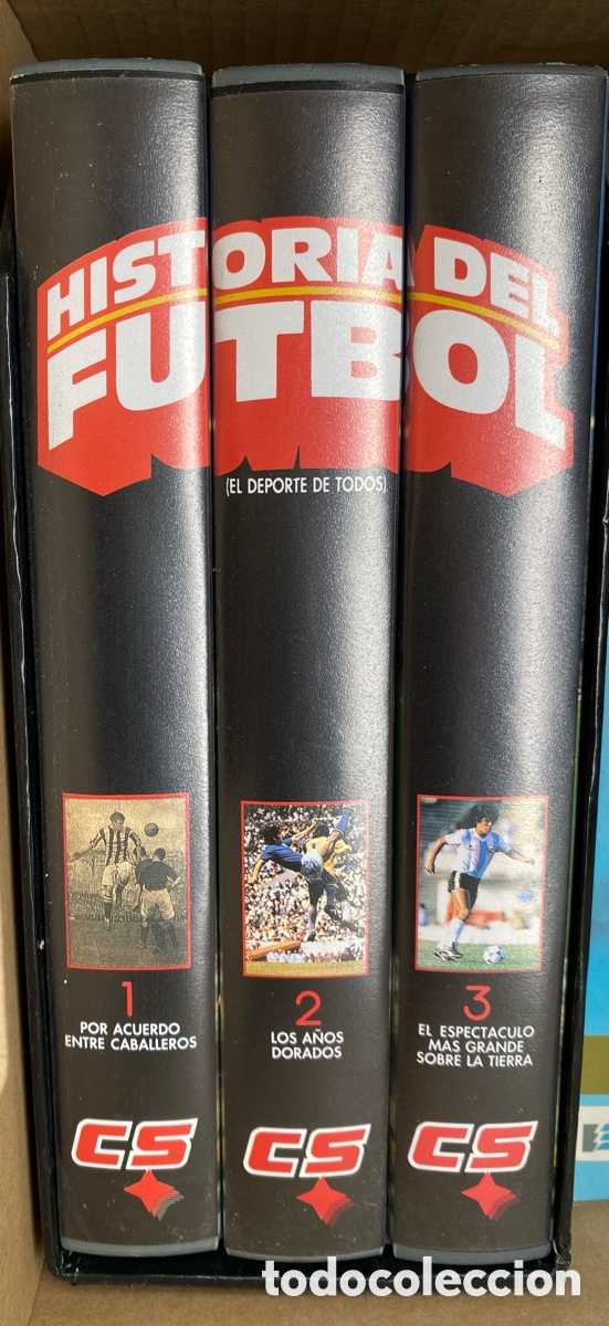 Cinema: Lote 3 cintas VHS Historia del F&uacute;tbol
