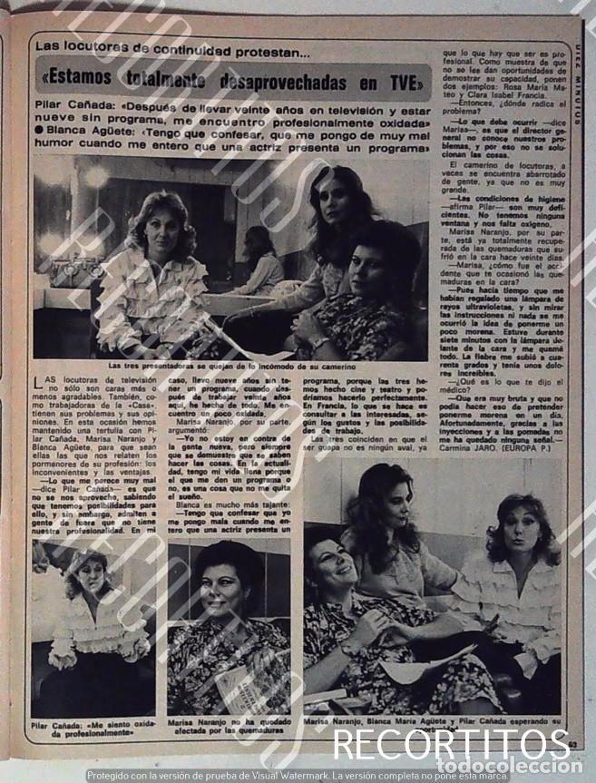 Cin&eacute;ma: PILAR CA&Ntilde;ADA MARISA NARANJO BLANCA AGUETE