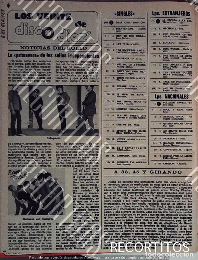 Cin&eacute;ma: ESCALA DE EXITOS TELEGRAMA MADNESS