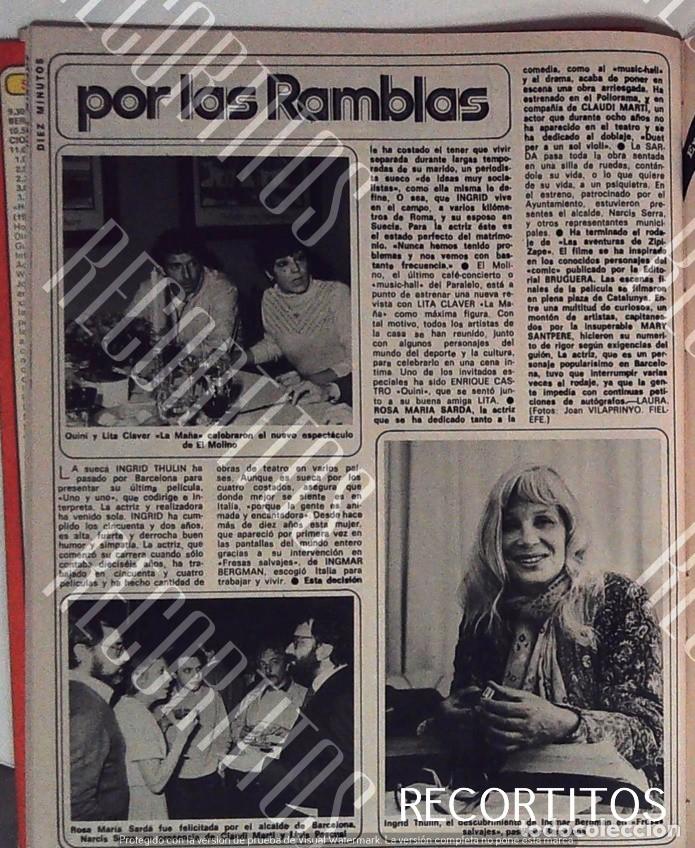 Cin&eacute;ma: INGRID THULIN ROSA MARIA SARDA QUINI LITA CLAVER LA MA&Ntilde;A EL MOLINO