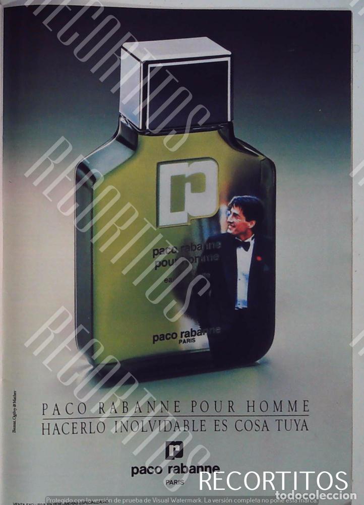 Cin&eacute;ma: PACO RABANNE POUR HOMME PARIS ANUNCIO PUBLICIDAD