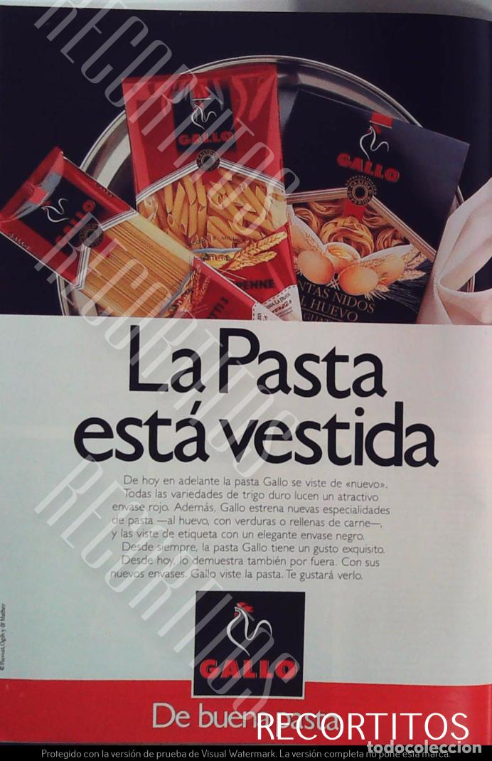 Cin&eacute;ma: pastas gallo anuncio publicidad