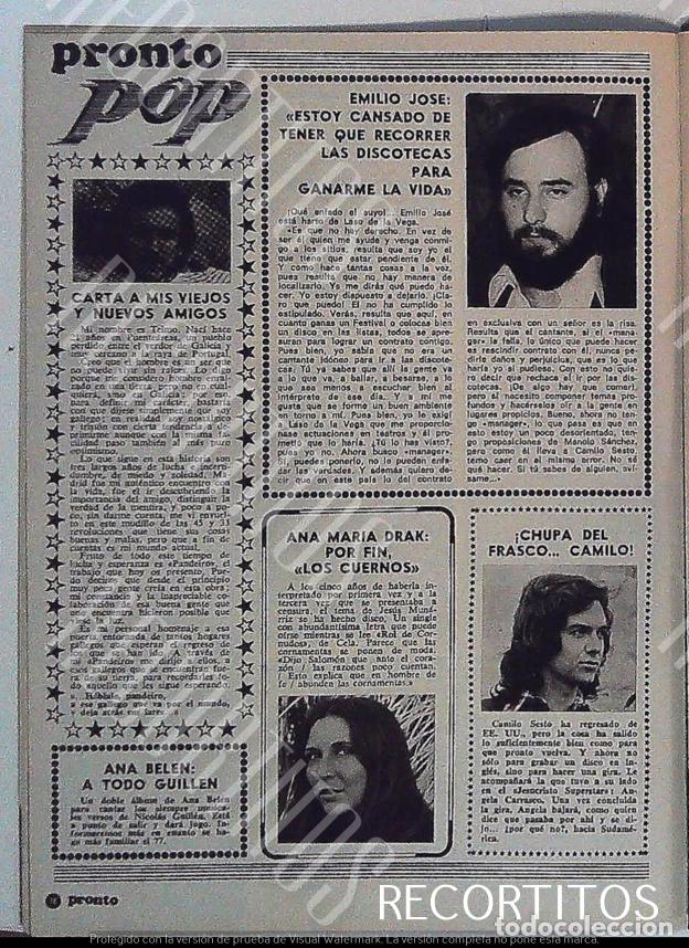 Cine: CAMILO SESTO ANA MARIA DRAK EMILIO JOSE