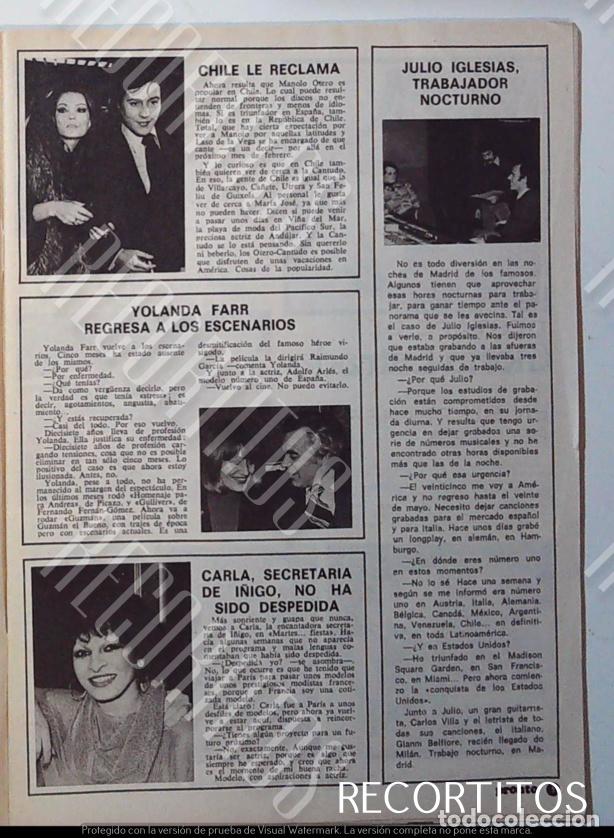 Cine: YOLANDA FARR MARIA JOSE CANTUDO MANOLO OTERO JULIO IGLESIAS
