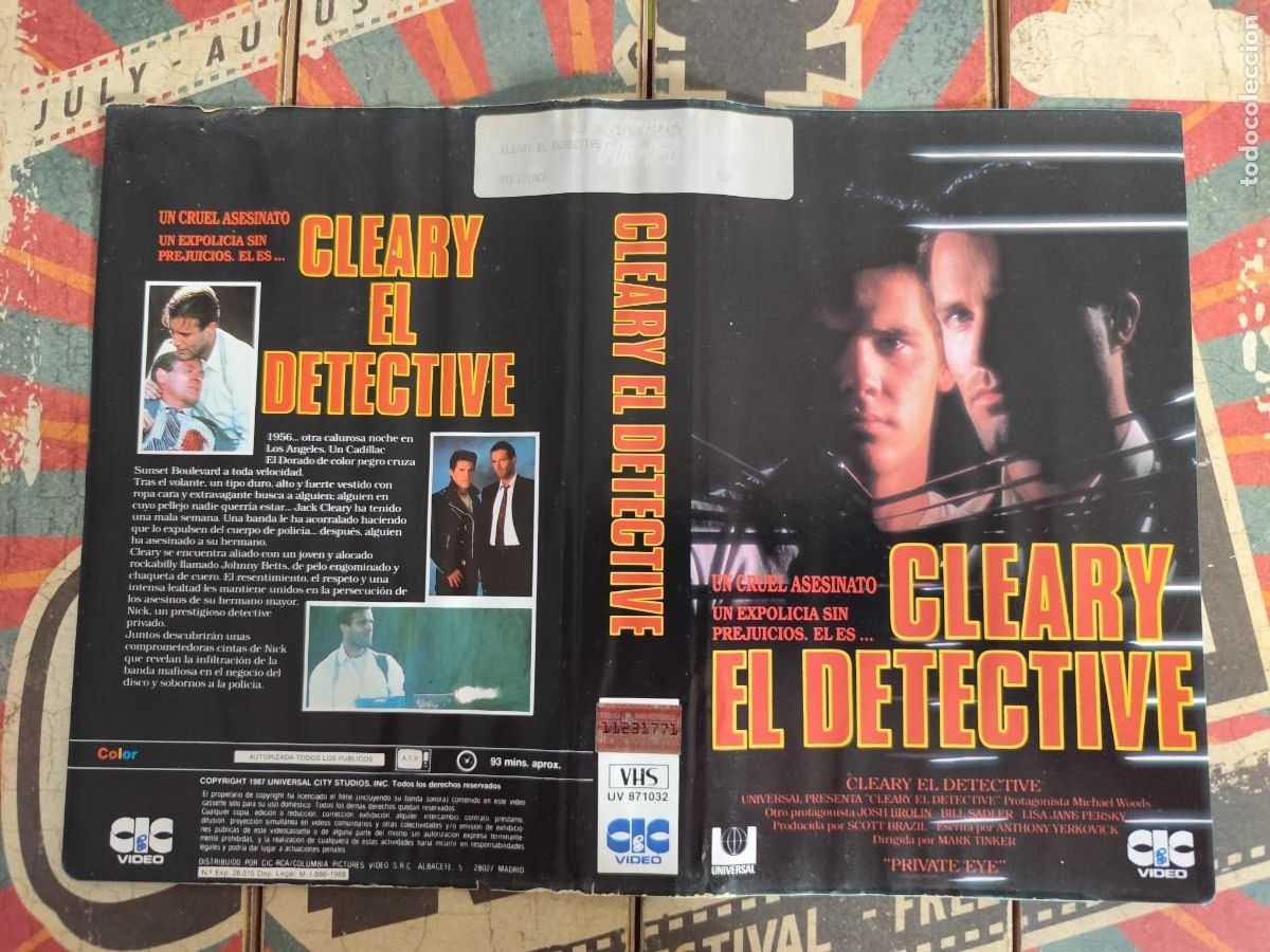 Cine: Caratula VHS Cleary el detective - Foto 1