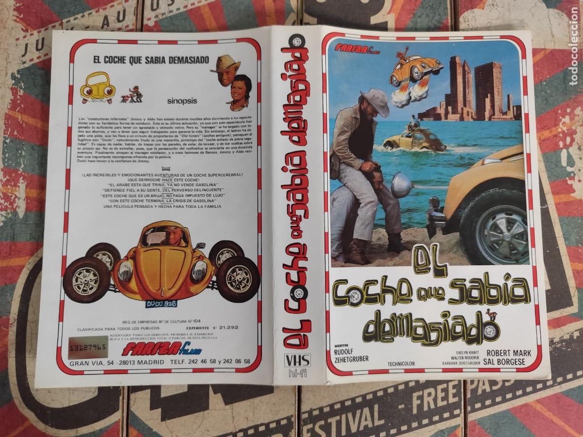 Cinema: Caratula VHS El coche que sab&iacute;a demasiado