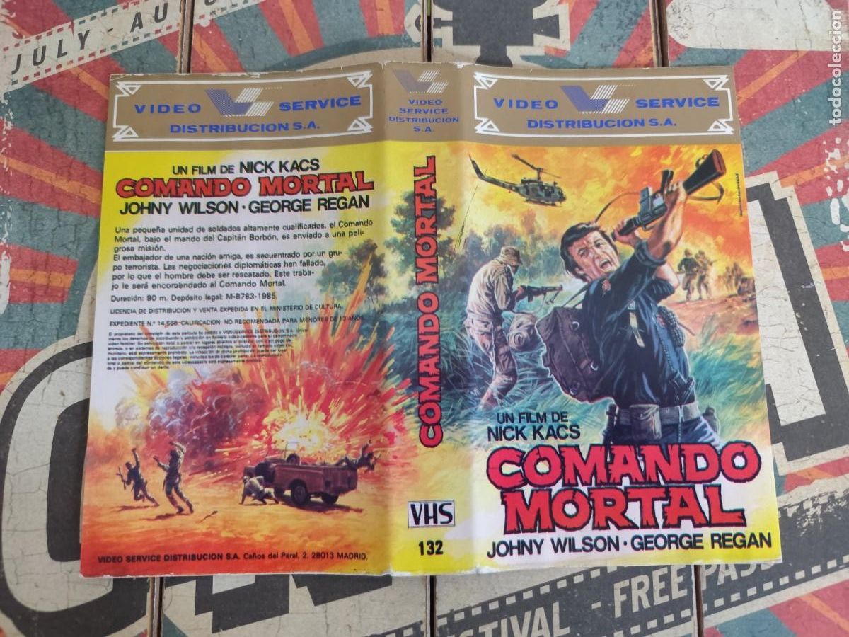 Cine: Caratula VHS Comando Mortal - Foto 1