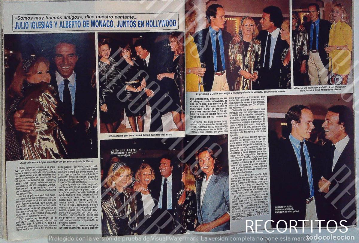 Cine: JULIO IGLESIAS ANGIE DICKINSON ALBERTO DE MONACO