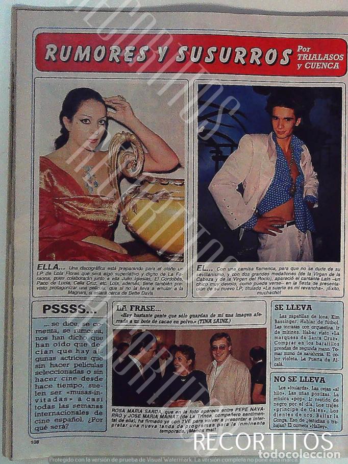 Cine: LOLA FLORES LAIN ROSA MARIA SARDA LA TRINCA JOSE MARIA MAINAT PEPE NAVARRO