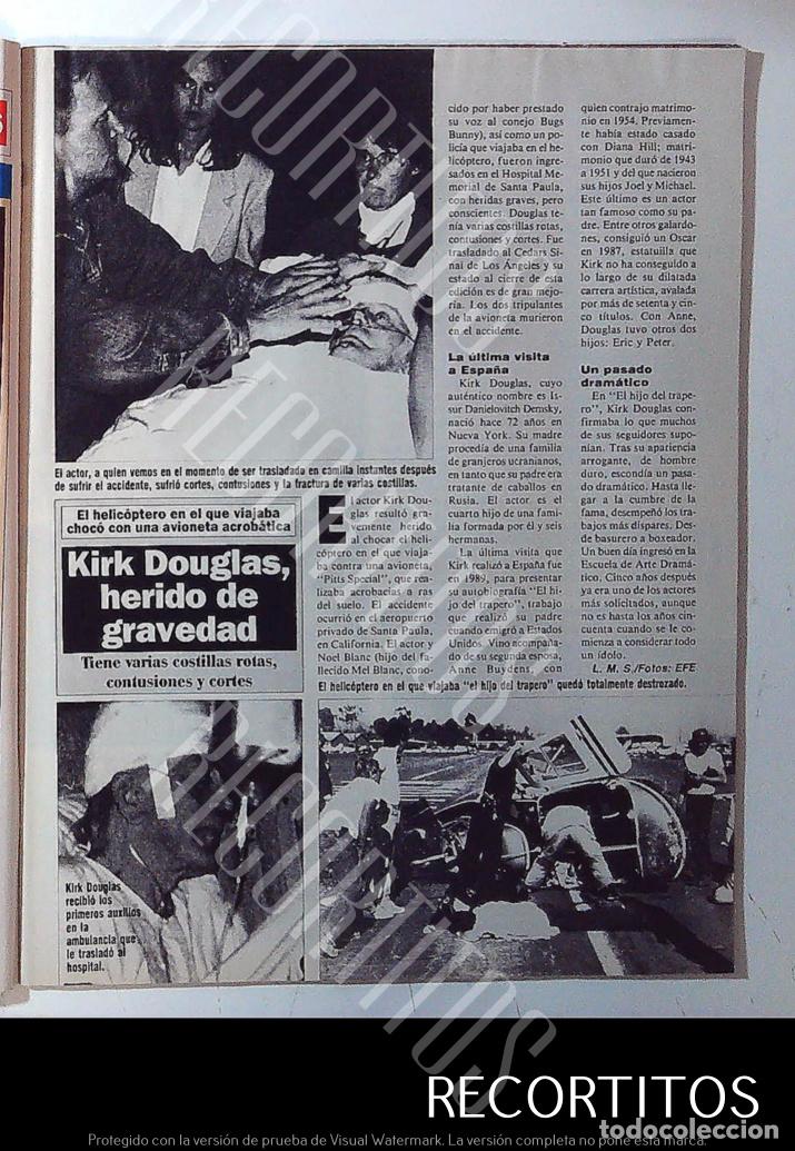 Cinema: KIRK DOUGLAS HERIDO DE GRAVEDAD