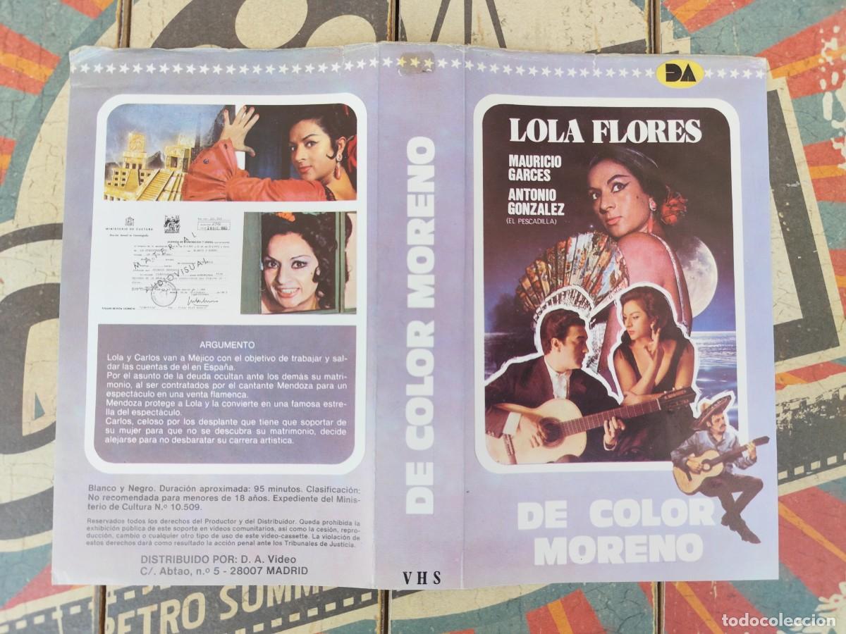 Cine: S&oacute;lo car&aacute;tula VHS De color moreno - Lola Flores, Mauricio Garc&eacute;s