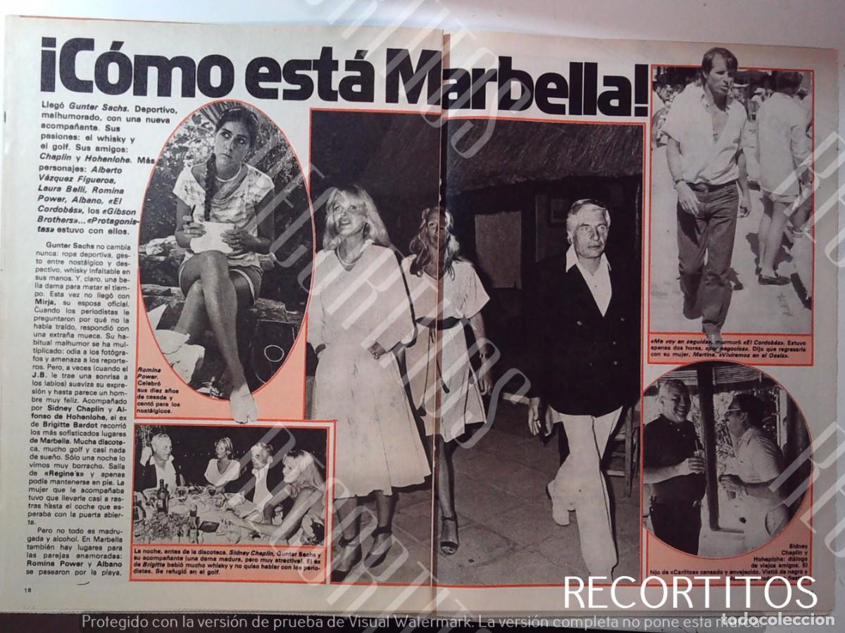 Kino: GUNTHER SACHS MIRJA LAARSON ROMINA POWER POWELL AL BANO GIBSON BROTHERSLAURA BELLI