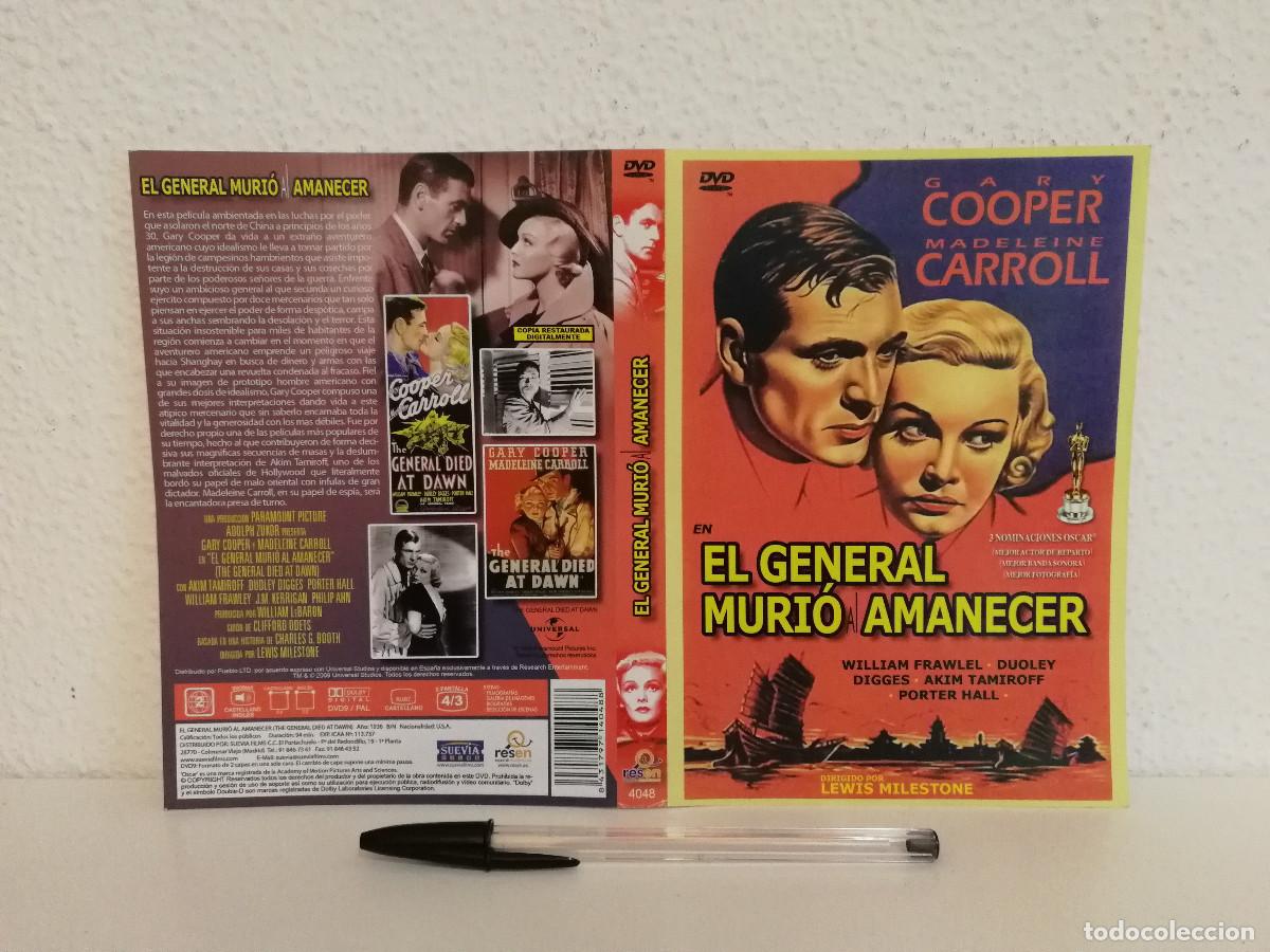 Cinema: CARATULA ORIGINAL -A4- EL GENERAL MURIO AL AMANECER - CARY COOPER - Madeleine Carroll