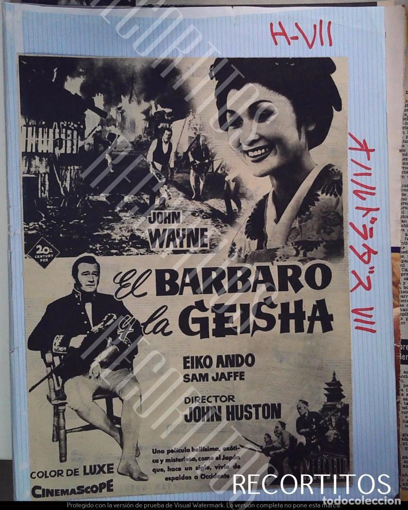 Cine: john wayne el barbaro y la geisha especialidades nestle pralines y bombones