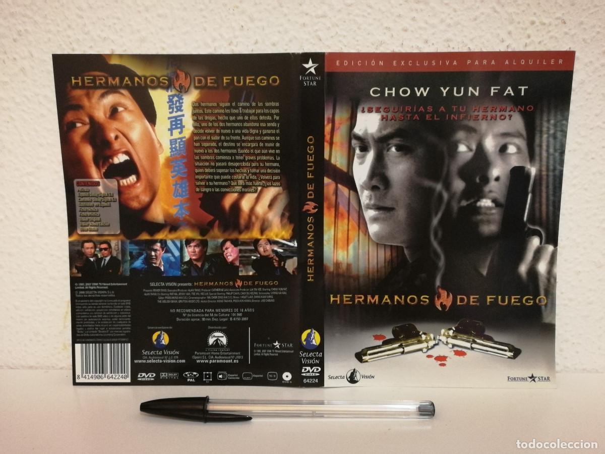 Cinema: CARATULA ORIGINAL -A4- HERMANOS DE FUEGO- ARTES MARCIALES - KARATE - HONG KONG ACCION