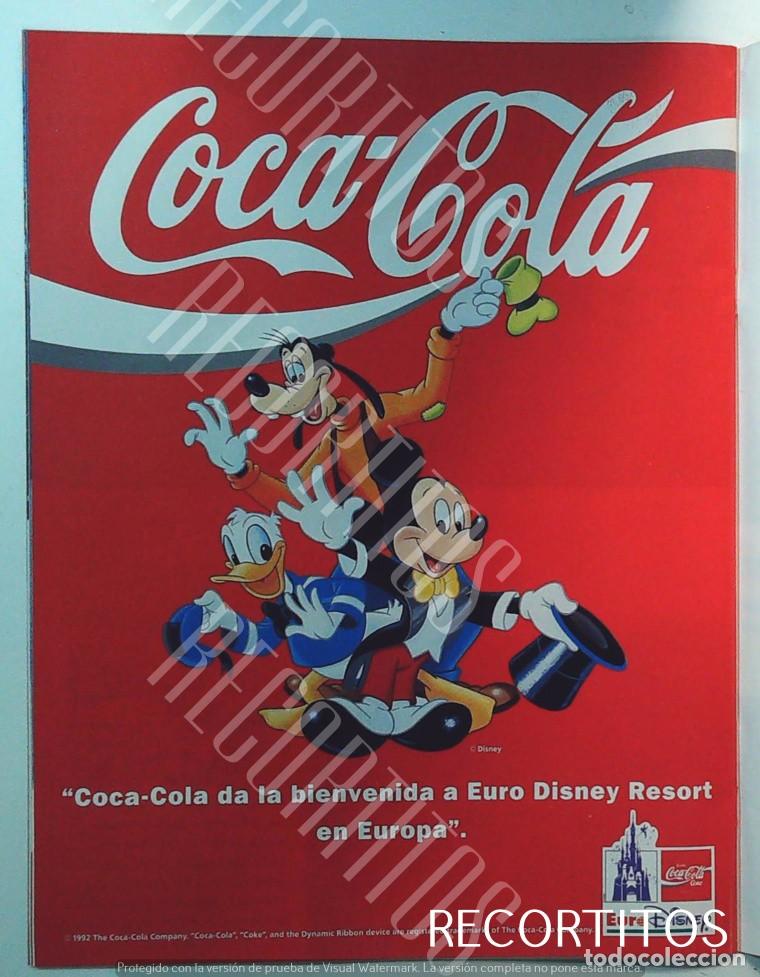 Cine: publicidad coca cola cocacola eurodisney disney 1992