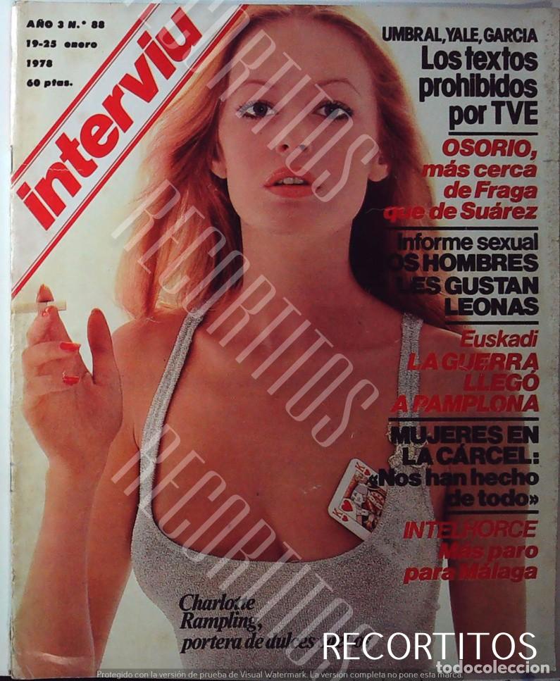 Cin&eacute;ma: CHARLOTTE RAMPLING SEXY NUDE PIN UP RECORTE PORTADA