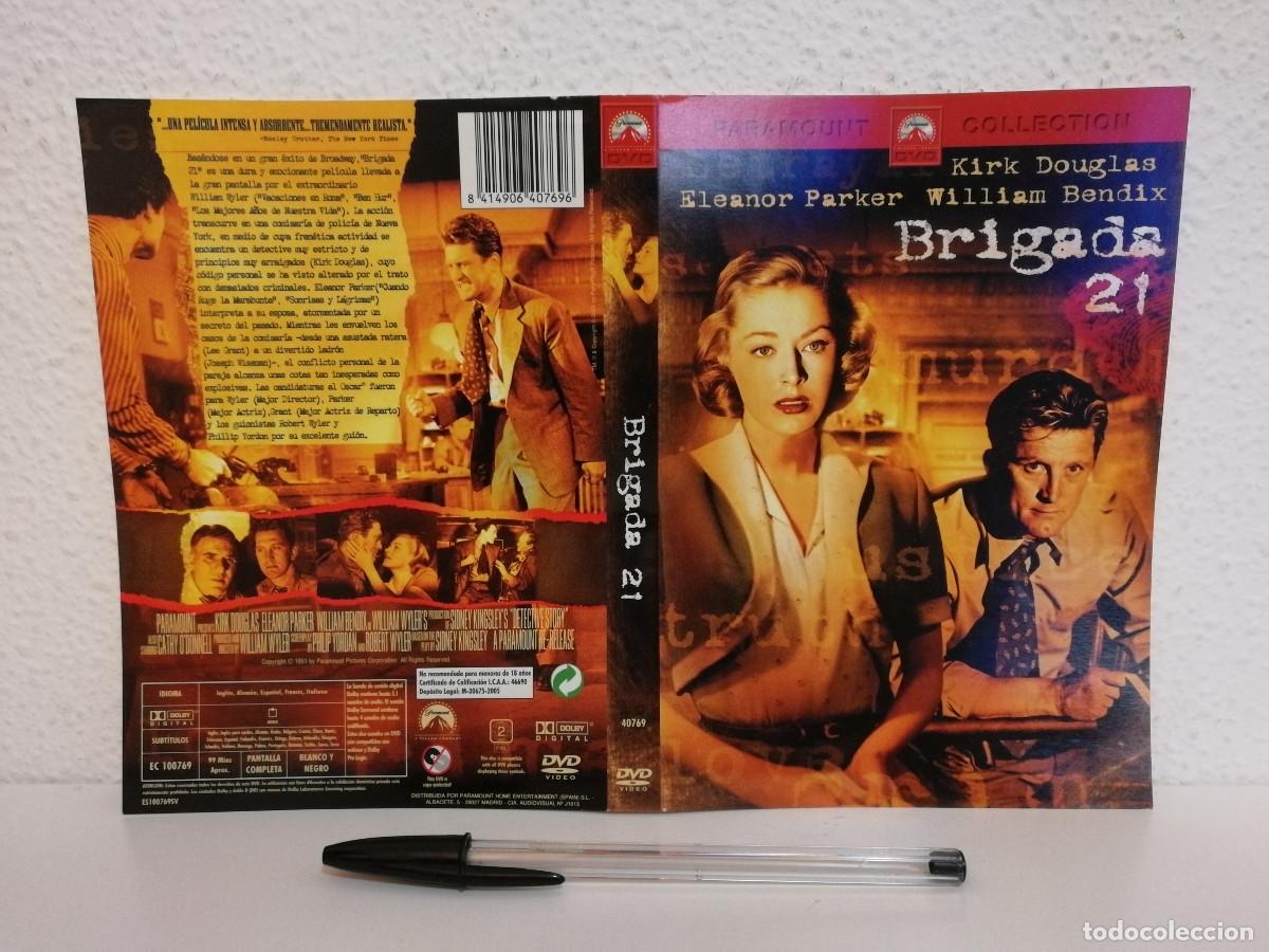 Cinema: CARATULA ORIGINAL -A4- BRIGADA 21 - ELEANOR PARKER - KIRK DOUGLAS