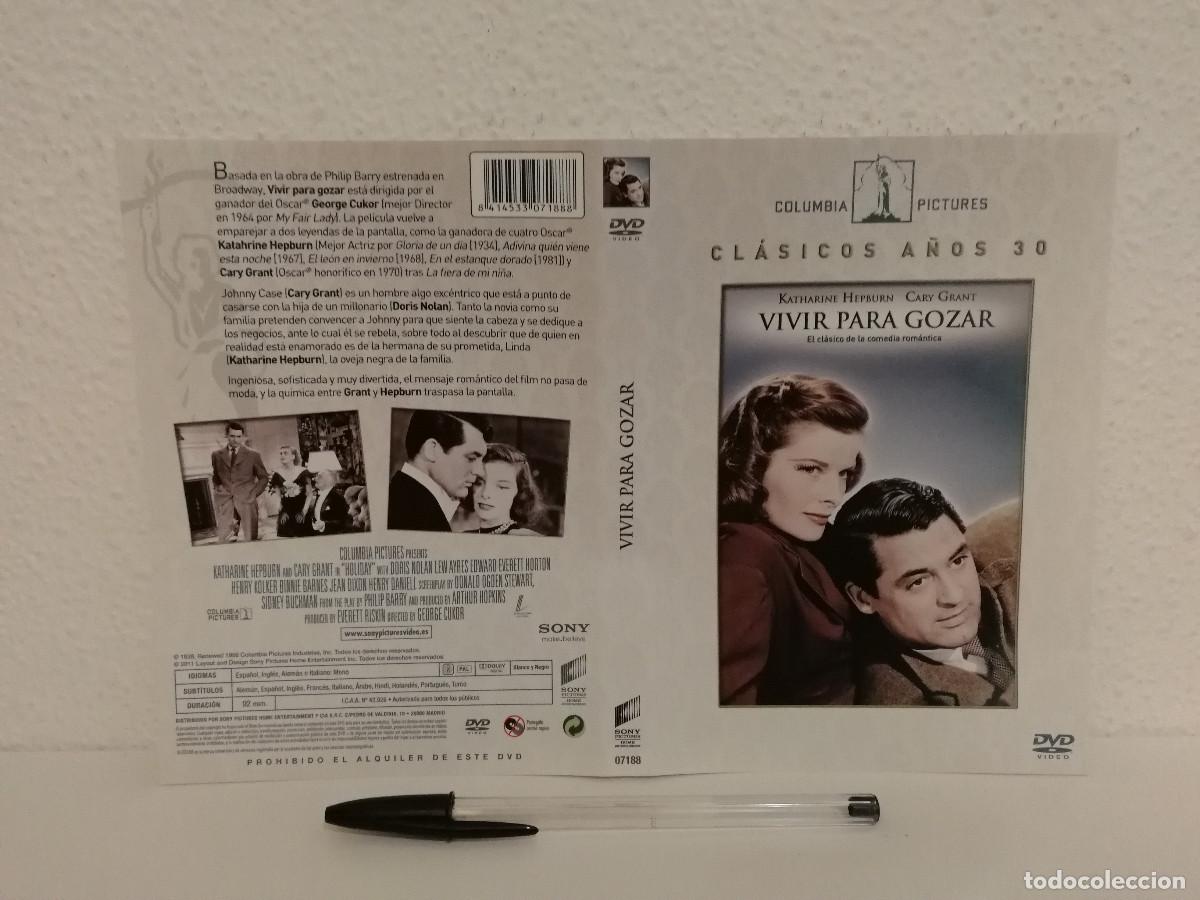 Cine: CARATULA ORIGINAL -A4- VIVIR PARA GOZAR - CARY GRANT - KATHARINE HEPBURN