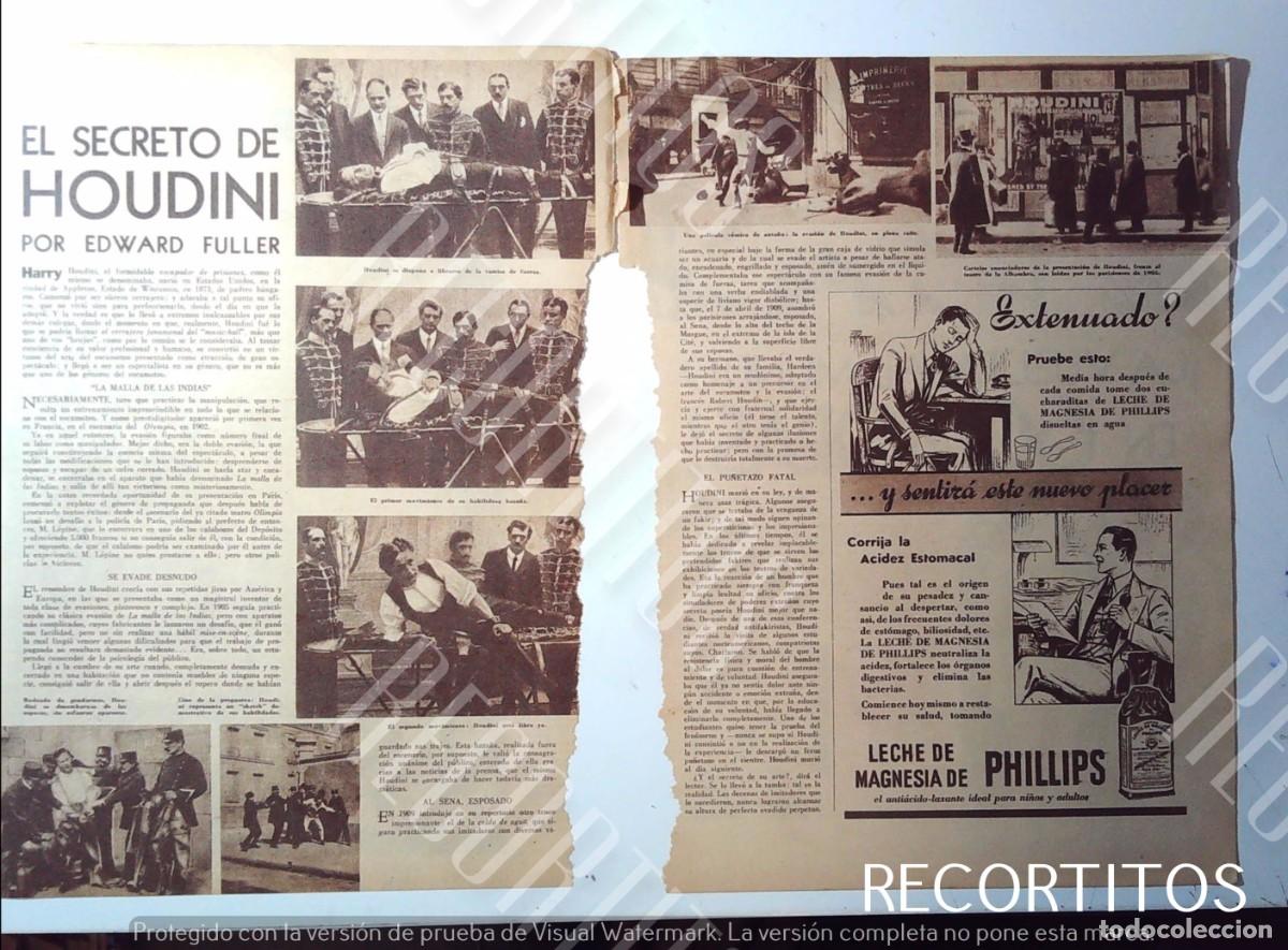 Cine: TABACO 43 SUPERIORES ARGENTINA 1936 HARRY HOUDINI BY EDWARD FULLER