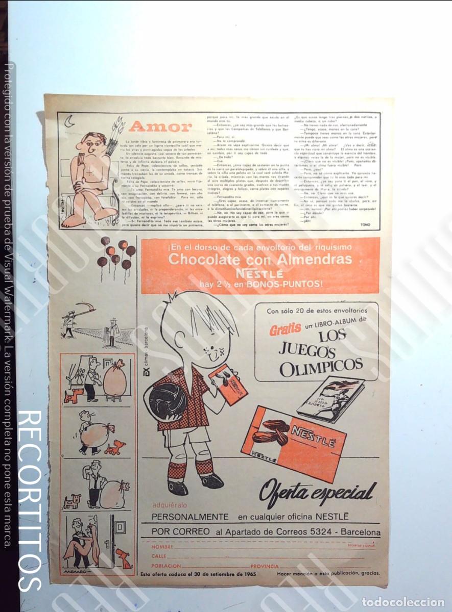 Cinema: 1965 ALBUM NESTLE LOS JUEGOS OLIMPICOS ANUNCIO PUBLICIDAD