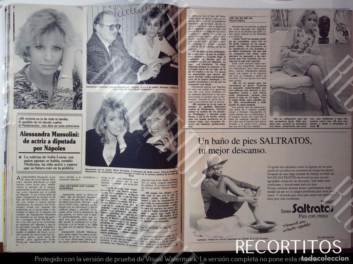 Cine: ALESSANDRA MUSSOLINI SOFIA LOREN - Foto 1