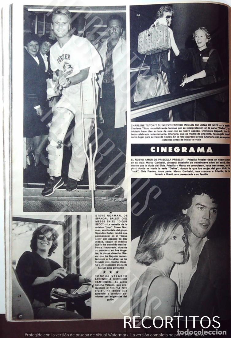 Cinema: STEVE NORMAN SPANDAU BALLET PRISCILLA PRESLEY CHARLENE TILTON CONCHA VELASCO