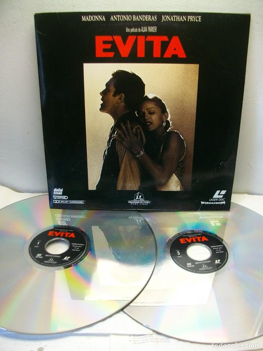 Cine: EVITA -MADONNA y ANTONIO BANDREAS en 2 VIDEO LASERDISC