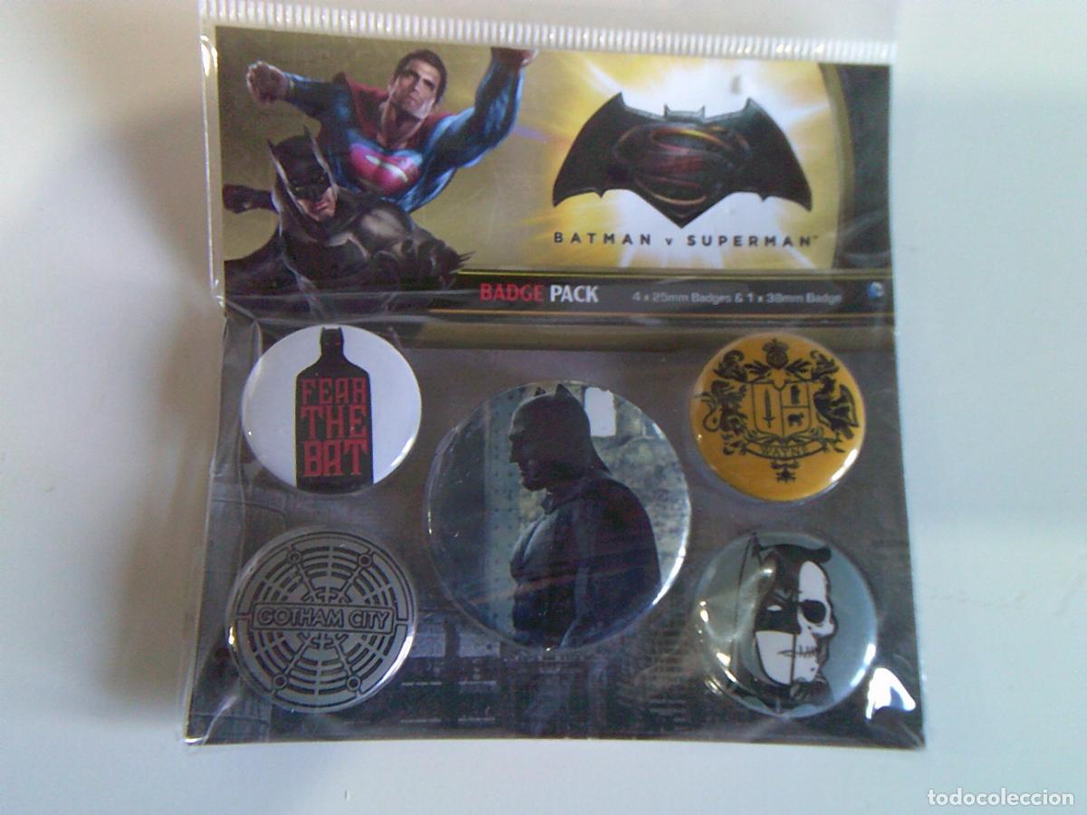 Cine: Lote chapas Batman Spiderman en su estuche