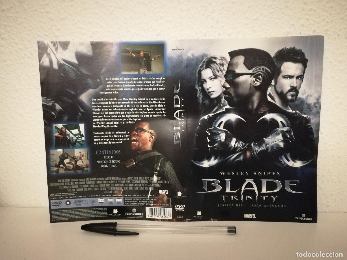 Cine: CARATULA ORIGINAL -A4- BLADE TRINITY - TERROR - WESLEY SNIPES - Foto 1