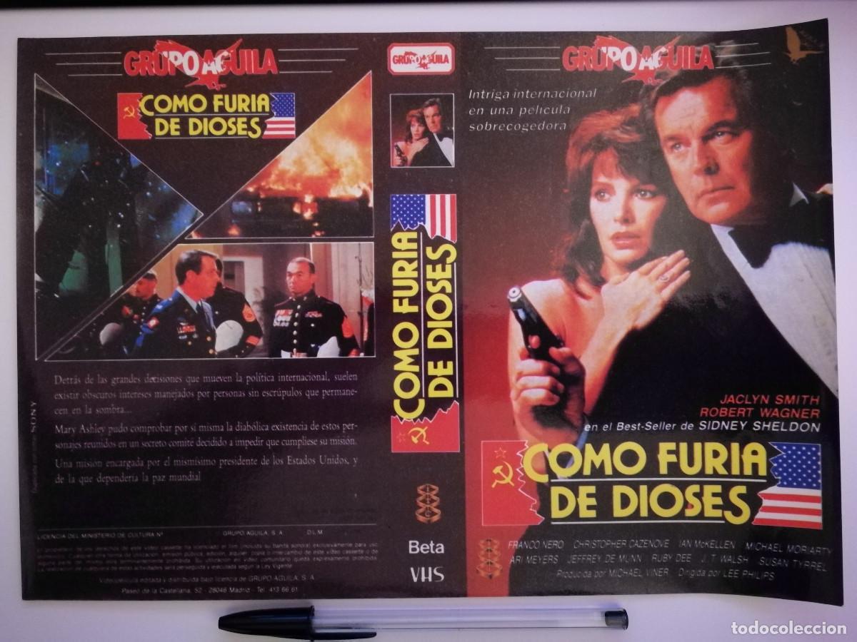 Cine: CARATULA ORIGINAL -A4- COMO FURIA DE DIOSES - THRILLER - JACLYN SMITH - ROBERT WAGNER