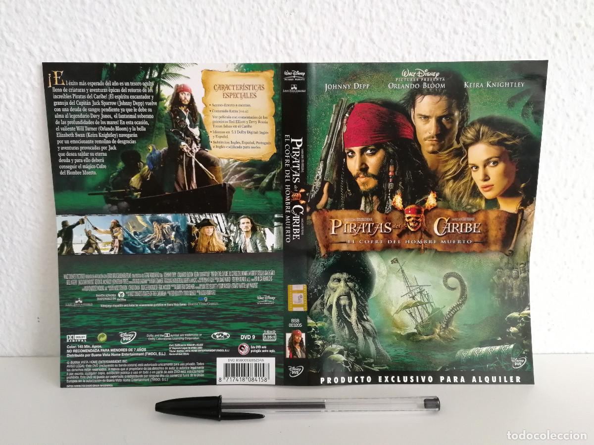 Cine: CARATULA ORIGINAL -A4- PIRATAS DEL CARIBE EL COFRE DEL HOMBRE MUERTO - JOHNNY DEPP