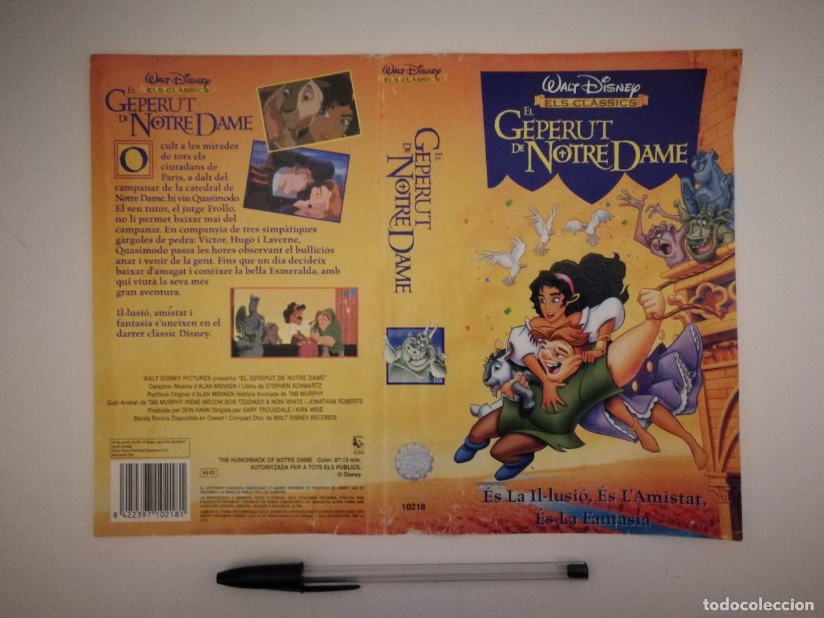 Kino: CARATULA ORIGINAL -A4- El Geperut de Notre Dame - WALT DISNEY