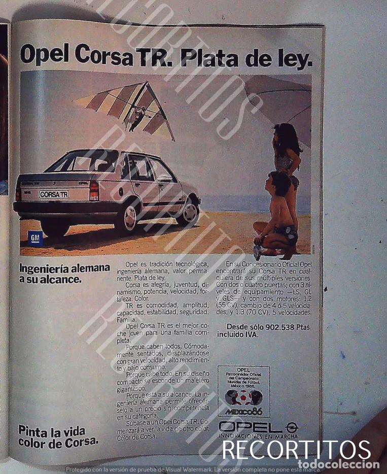 Cine: opel corsa tr anuncio publicidad MEXICO 88 MUNDIAL DE FUTBOL