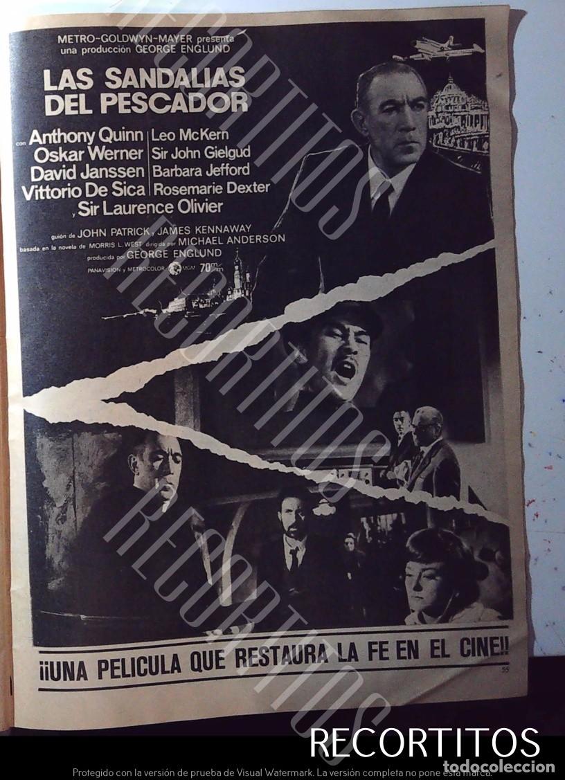 Cine: LAS SANDALIAS DEL PESCADOR ANTHONY QUINN ANUNCIO EN PRENSA