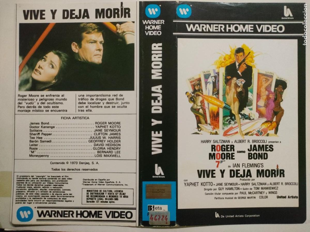 Cine: CARATULA - VIVE Y DEJA MORIR WARNER BETA - Foto 1