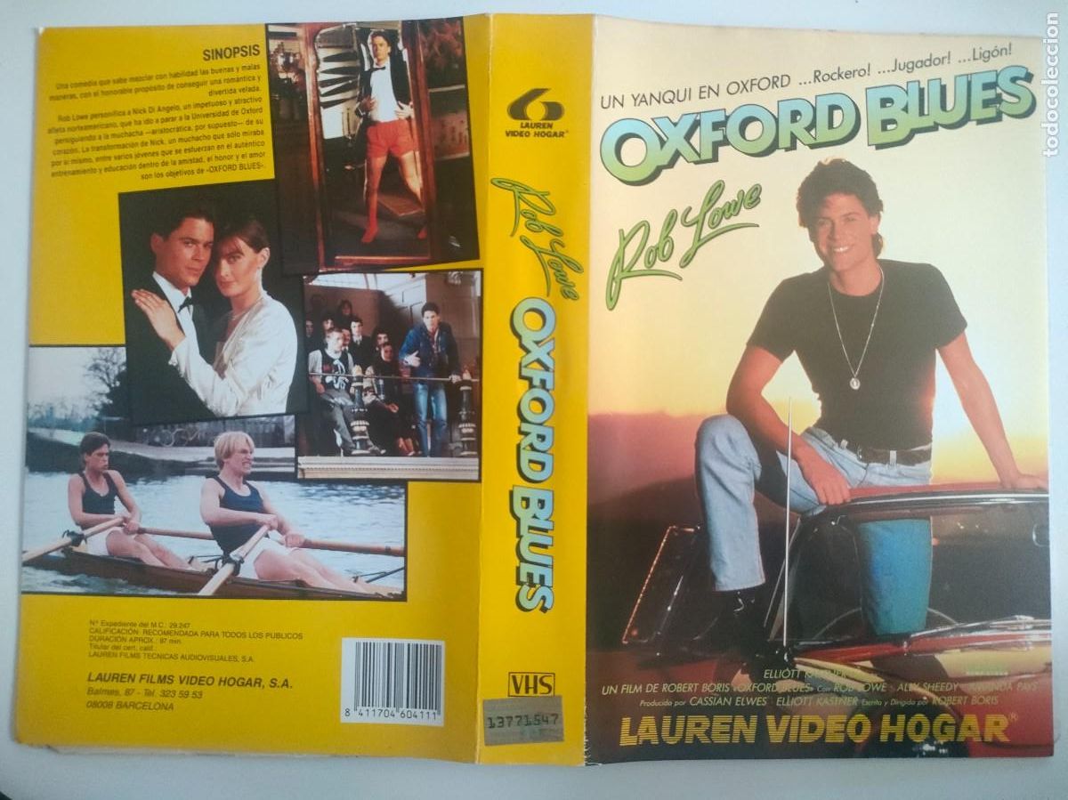 Cine: CARATULA - OXFORD BLUES LAUREN VHS