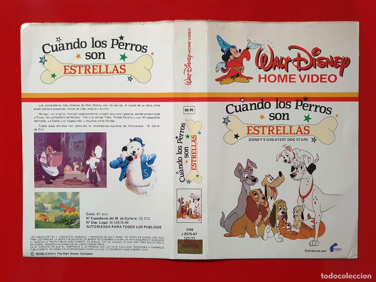 Cine: CARATULA CUANDO LOS PERROS SON ESTRELLAS VHS - Foto 1