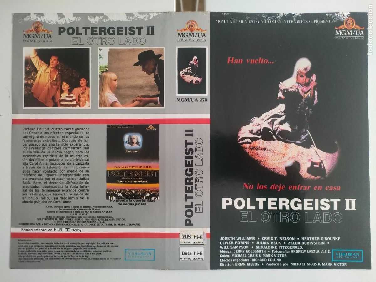 Cin&eacute;ma: CARATULA - POLTERGEIST II 2 MGM