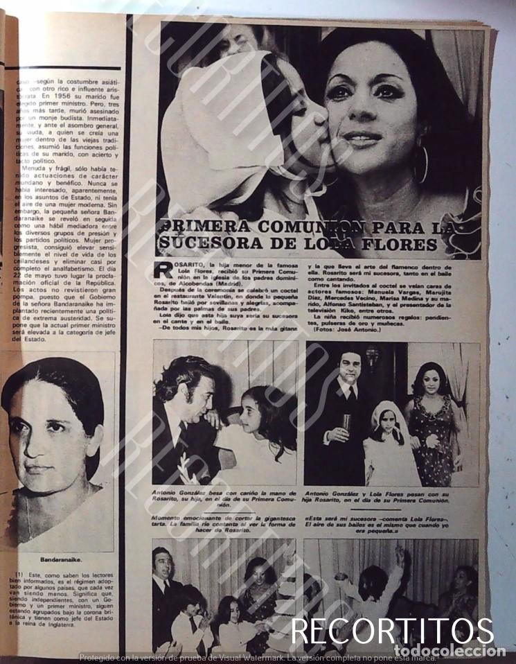 Kino: LOLA FLORES PRIMERA COMUNION DE ROSARIO FLORES ROSARILLO ROSARIYO