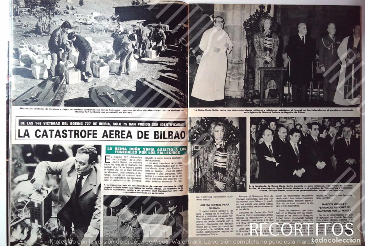 Cinema: LA FAMILIA REAL CON LAS VICTIMAS DE LA CATASTROFE AEREA DE BILBAO