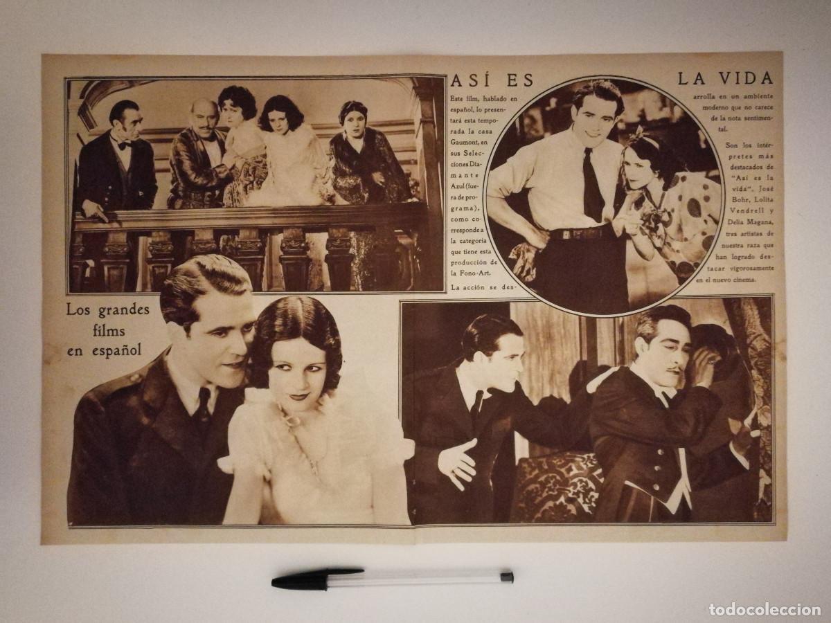 Cinema: ANTIGUO ANUNCIO ENCARTONADO -A3- ASI ES LA VIDA - JOSE BOHR - LOLITA VENDRELL - CINE ESPA&Ntilde;OL