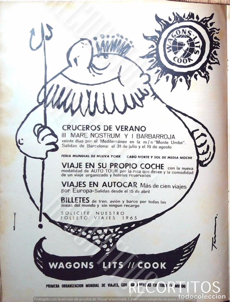 Cinema: WAGON LITS COOK ANUNCIO PUBLICIDAD 1965