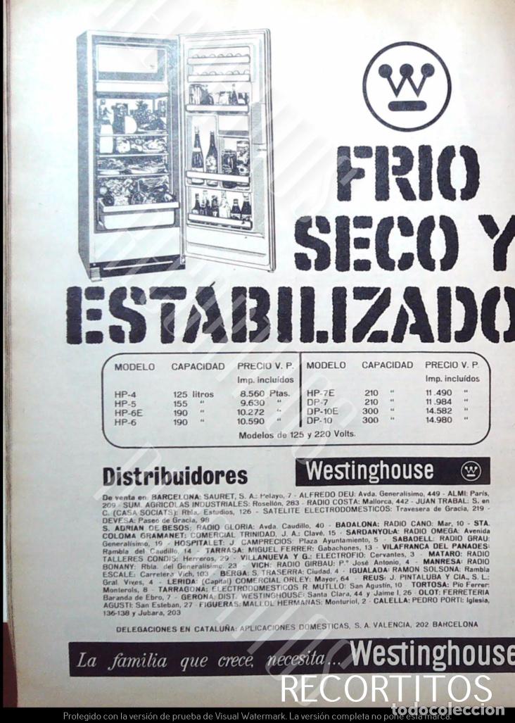 Kino: WESTINGHOUSE WHITE ELECTRODOMESTICOS ANUNCIO PUBLICIDAD FRIGORIFICO