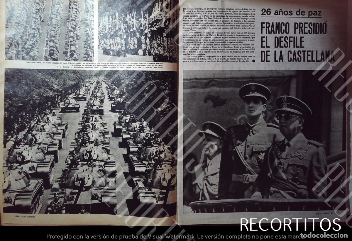 Kino: 1965 DESFILE MILITAR EN LA CASTELLANA JUAN CARLOS I FRANCISCO FRANCO