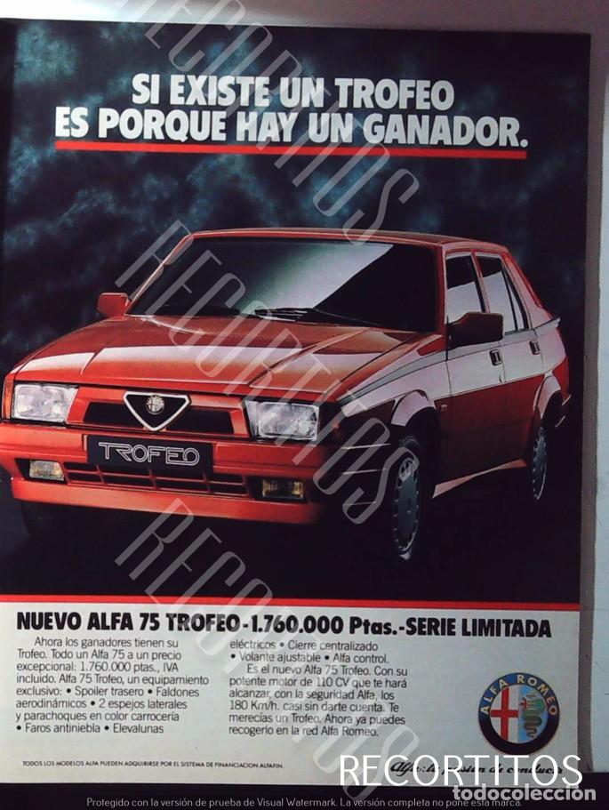 Cinema: ALFA ROMEO 75 ANUNCIO PUBLICIDAD